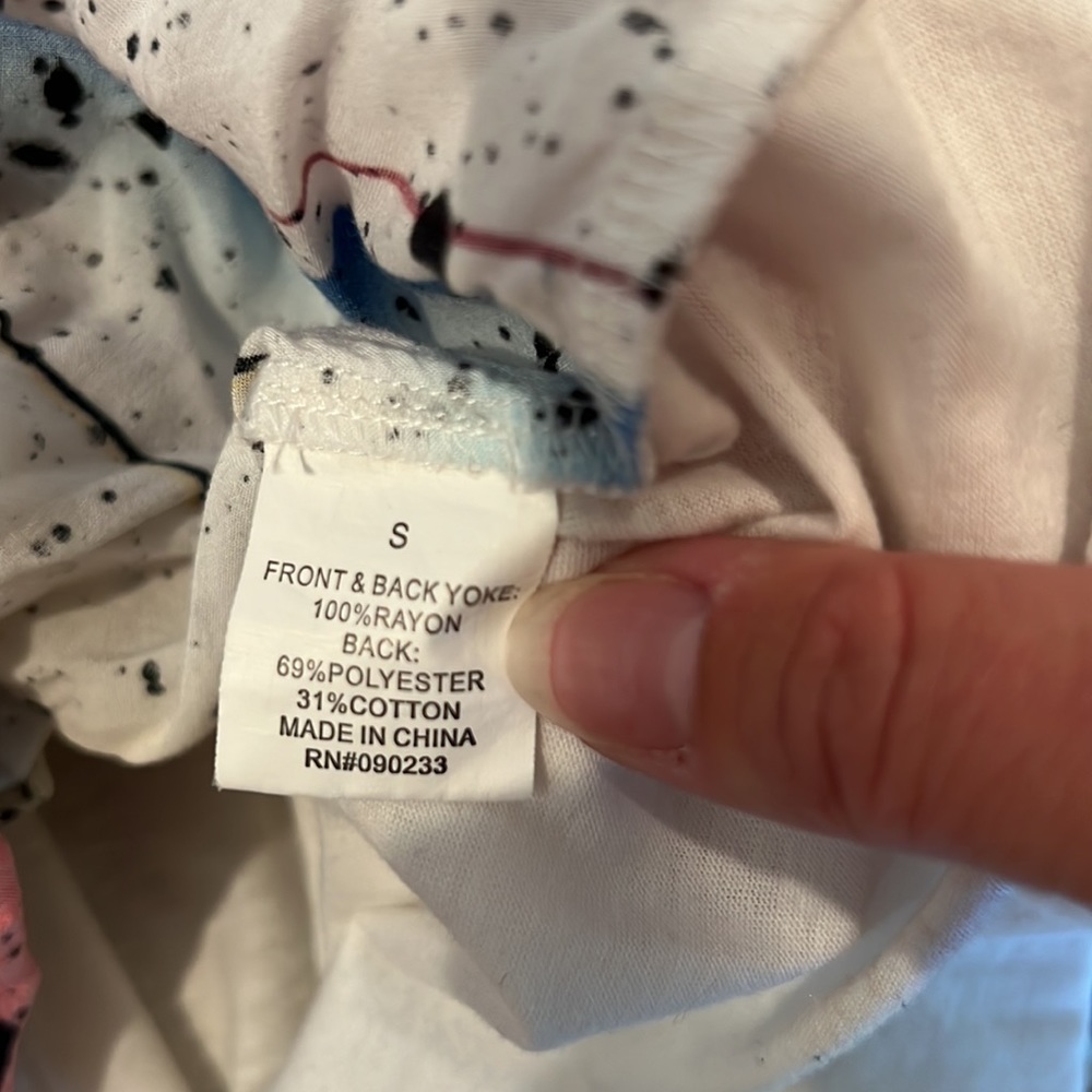 Seneca Rising PacSun Striped Inkblot Collared Button Down Tank Size Small - Picture 6 of 7